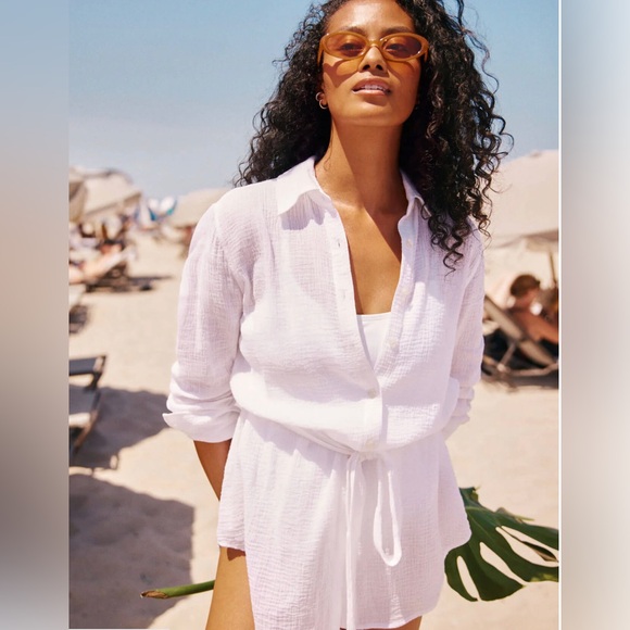 NWT Andie Swim The Corvo Button Up - Picture 1 of 4